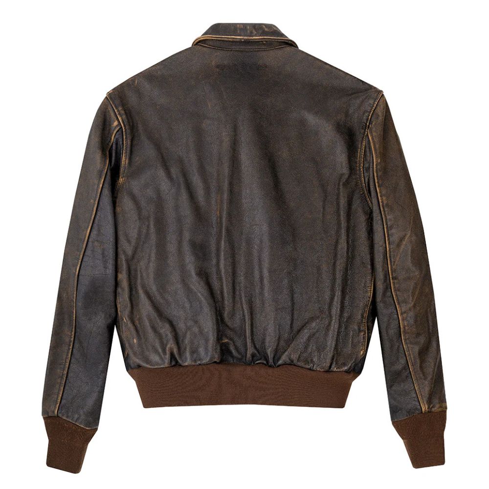 Blouson bombardier cuir vachette pour homme au style ancien