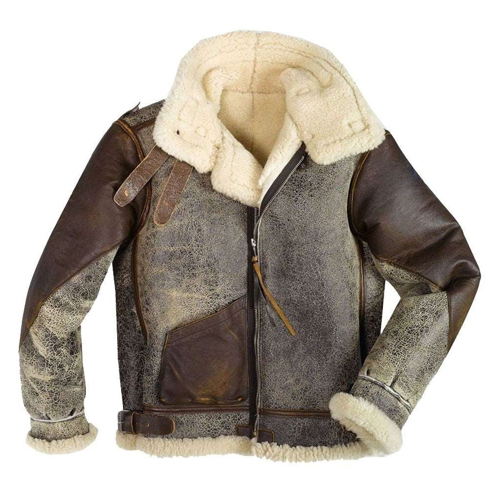 Veste B3 aviateur homme doublée en shearling chaud