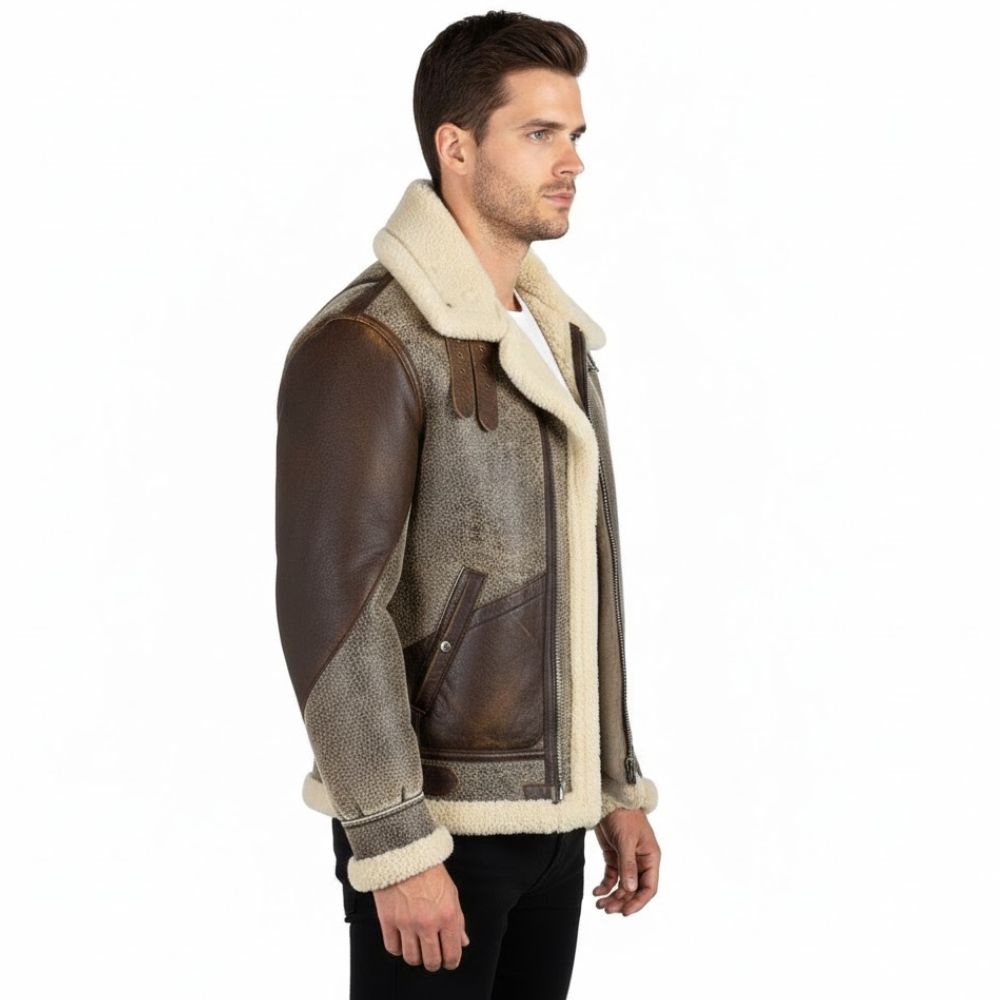 Blouson aviateur B3 hiver homme shearling